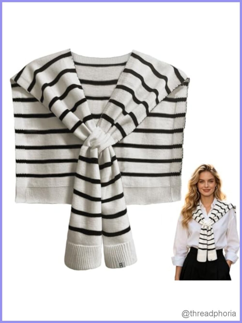 Knitted Sweater Shawl Wrap for Air-Conditioned Rooms